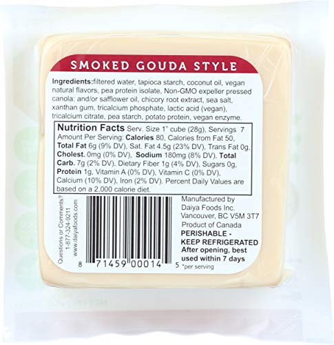 Daiya Smoked Black Gouda Cheese 7.1 Ounce Pack Of 8