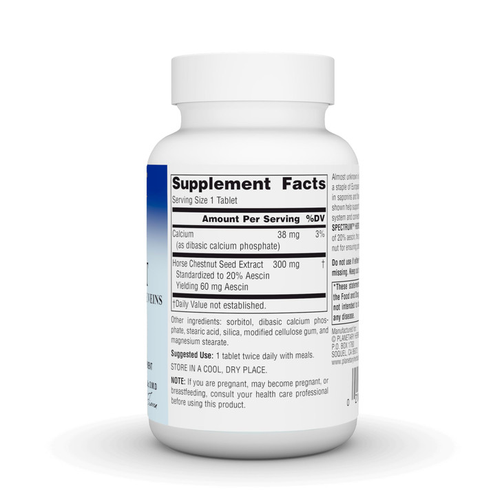 Planetary Herbals Full Spectrum Horse Chestnut, Supports The Integrity of The Veins and Capillaries*, 500 mg - 120 Tablets