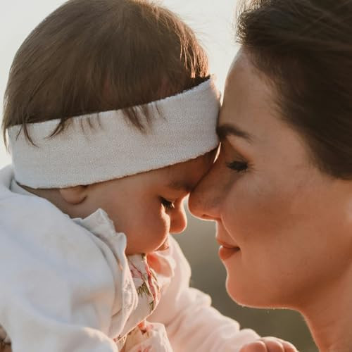 Couver Baby Infant White Terry Solid Color Headband 4 Pieces