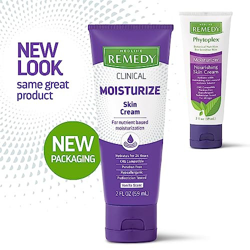 Medline Remedy Clinical Skin Cream Vanilla Scent 2 Fl Oz 24 Count Moisturizing Face And Body Cream All Ages Paraben And Sulfate Free Quick