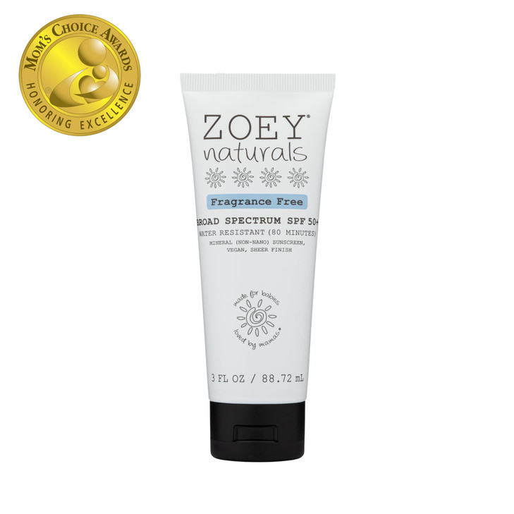 Zoey Naturals Spf 50 Plus Sunscreen For Babies And Children Water Resistant Reef Safe Non Nano Zinc Oxide For Sensitive Skin And Kids Made
