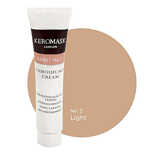 Keromask Full Coverage Concealer Camouflage Makeup Waterproof Concealer Hypoallergenic Vitiligo Tattoo Rosacea Tattoo Cover 24 Shades Light