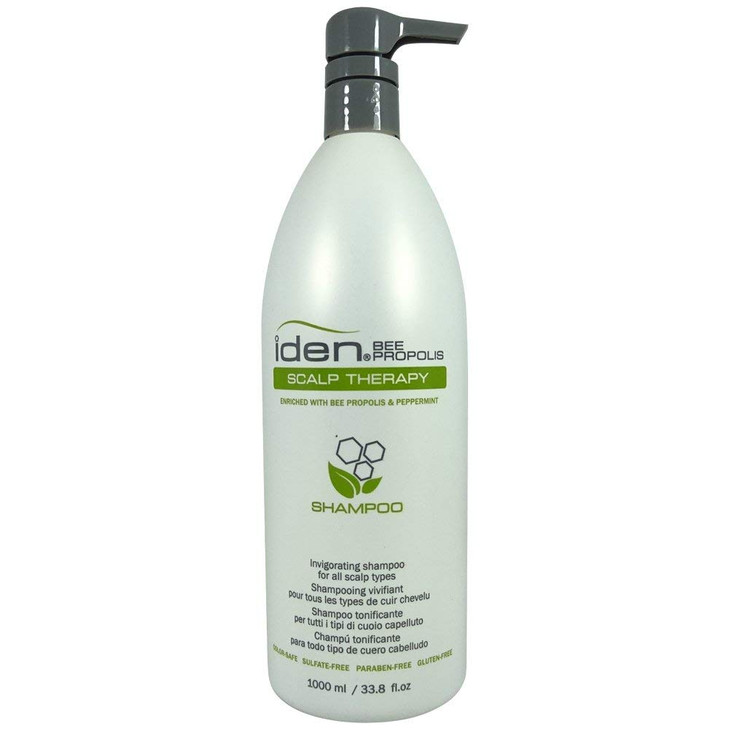 Iden Bee Propolis Scalp Therapy Shampoo For Sensitive Scalp Soothes Irritation Promotes Healthy Scalp 33.8 Fl.Oz