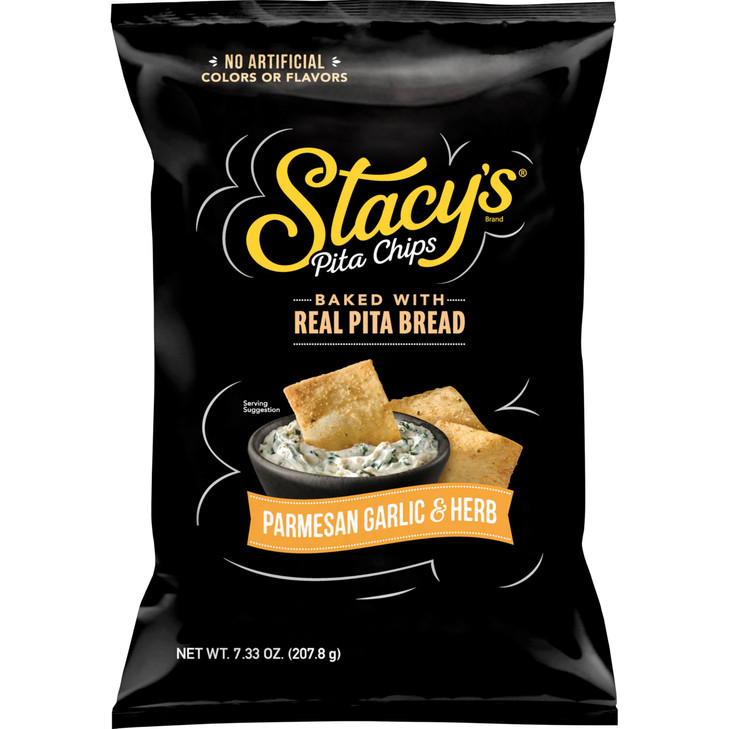 Stacy S Pita Chips Parmesan Garlic And Herb No Artificial Colors Or Flavors 7.33 Oz Bag