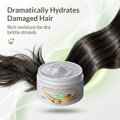 Vitamins Hair Cosmetics Keratin Hair Mask Deep Conditioner For Thick Locks