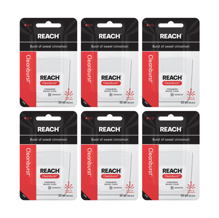 Reach Waxed Dental Floss Cinnamon Plaque Remover For Teeth Shred Resistant Floss Slides Smoothly Easy To Use Waxed Deep Cleaning Teeth Oral