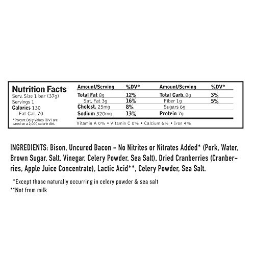 Epic Provisions Bison Bacon Cranberry Bar 1.3 Ounce