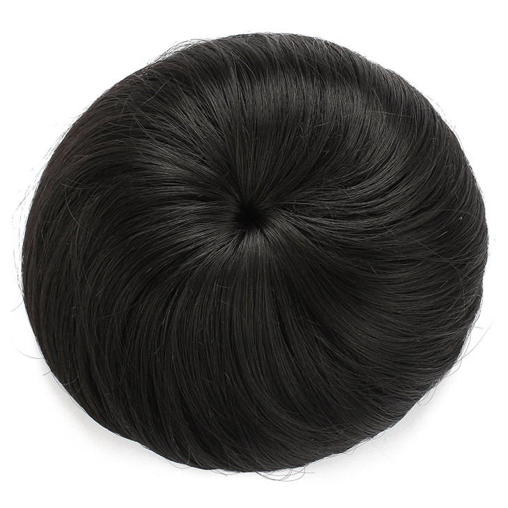 Onedor Synthetic Fiber Hair Extension Chignon Donut Bun Wig Hairpiece 2 Darkest Brown