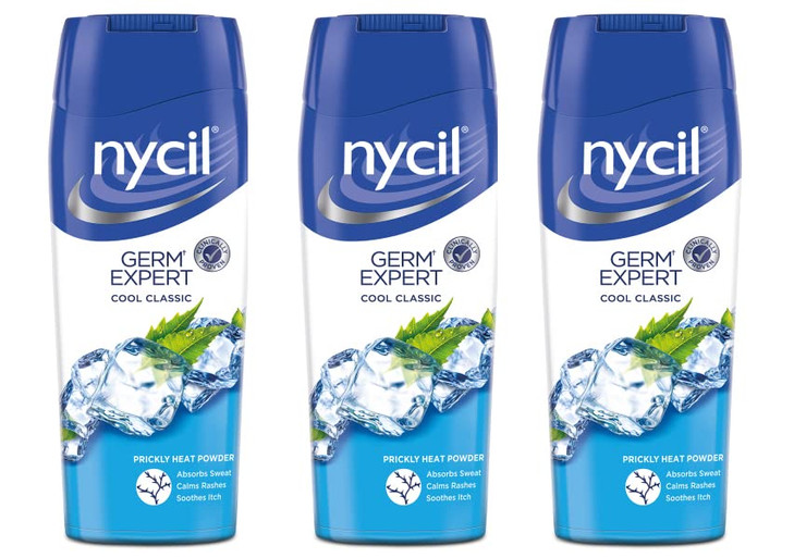 3 X Nycil Cool Classic Talcum Powder 50G