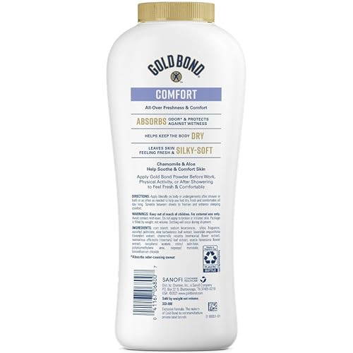 Gold Bond Ultimate Comfort With Aloe Body Powder 100 Percent Talc Free 10 Oz By Chattem