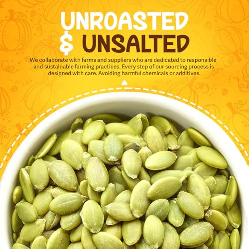 Sunbest Natural Raw Pumpkin Seeds 5 Lbs Unsalted Shelled Pepitas To Eat Bulk Pumpkin Seed Bag For Snacking Baking Salads And Trail Mix Rich