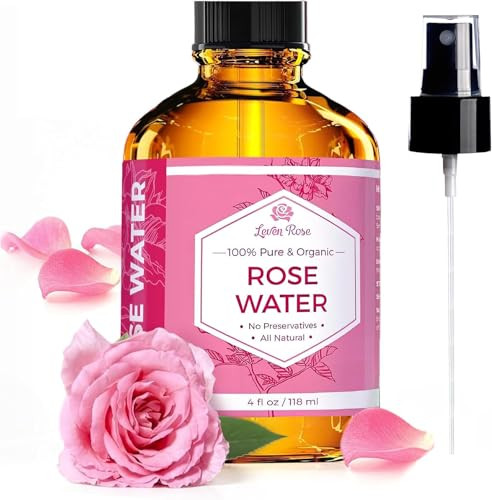 Leven Rose Pure Rose Water Spray For Face Hair And Body Hydrating Rosewater Toner And Facial Mist Natural Moroccan Rosa Damascena 4 Oz