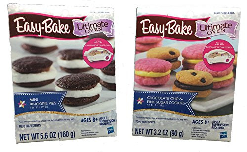 Easy Bake Chocolate Chip And Pink Sugar Cookies And Mini Whoopie Pies 2 Refill Mix Packs