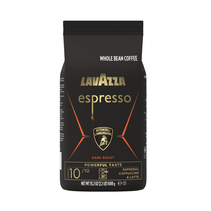 Lavazza Espresso Whole Bean For Automobili Lamborghini Dark Roast Arabica And Robusta Blend 2.2 Lb Bag Package May Vary