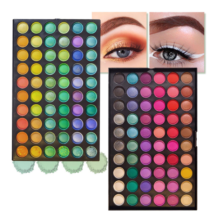 Pure Vie 120 Colors Eyeshadow Palette Matte Shimmer Blendable Eye Makeup