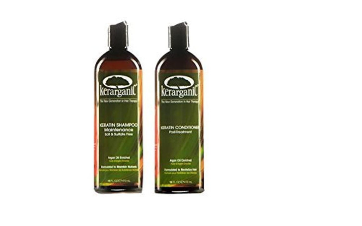 Organic Keratin Post Treatment Set Salt And Sulfate Free Shampoo 16Oz Plus Conditioner 16Oz