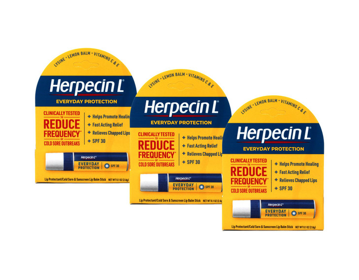 Herpecin L Hl Lip Protectant Sunscreen And Cold Sore Lip Balm Stick 0.1 Oz Pack Of 3