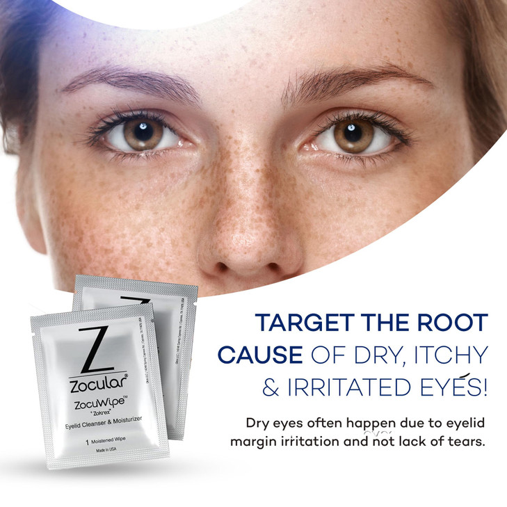 Zocular Zocuwipe Eyelid Wipes Gentle Cleansing And Moisturizing 40 Count
