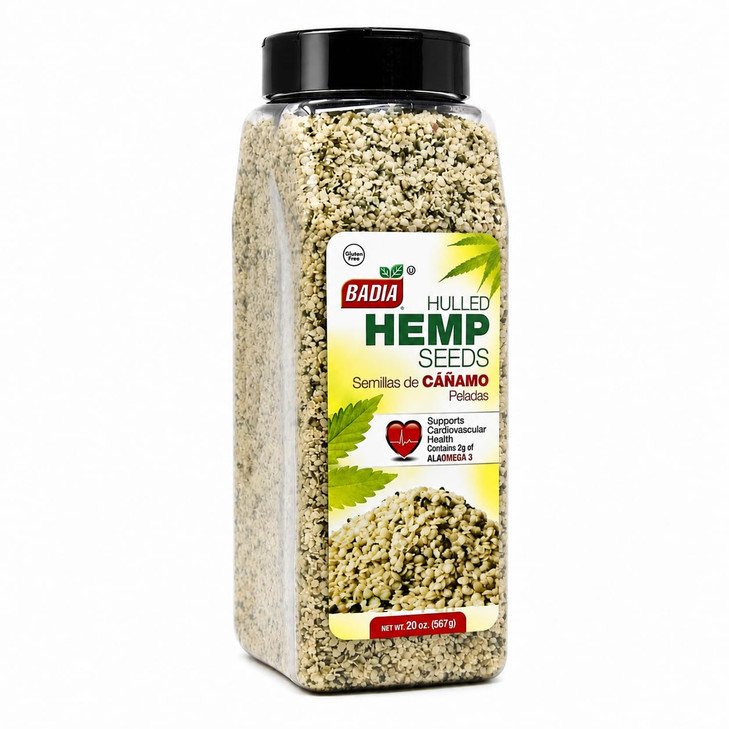Badia Hulled Hemp Seeds 20 Oz Hemp Hearts For Smoothies Salads And Baking