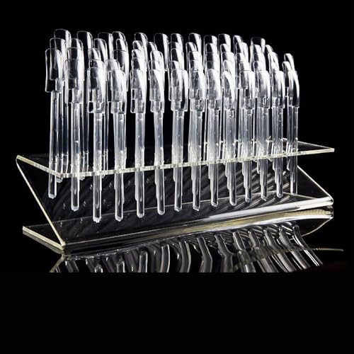 Fingerangel 64 Pcs Uv Gel Nail Art Tips Samples Nail Sticks Acrylic Nail Display Stand Rack Practice Tool Clear