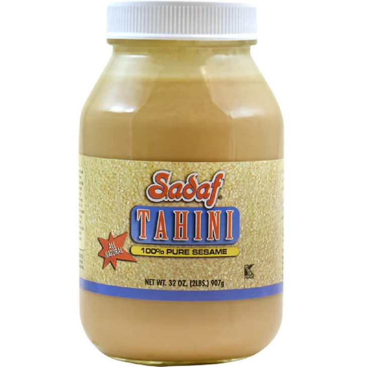 Sadaf Sesame Tahini Paste 100 Percent Pure Sesame Paste From Ground Sesame Seeds Tahini Paste For Hummus Baba Ghanoush And Dressings Sesame