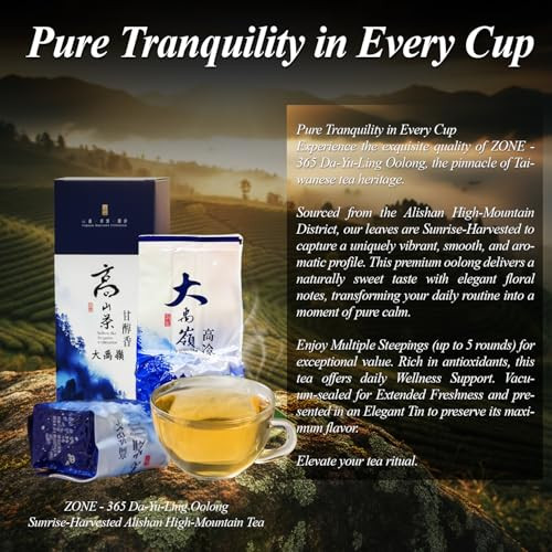 Zone 365 Oolong Tea Loose Leaf Taiwanese Alishan High Mountain Roast