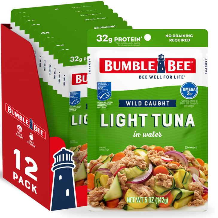 Bumble Bee Chunk Light Tuna In Water 5 Oz Pouch Pack Of 12