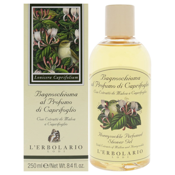 L Erbolario Shower Gel Moisturizing Body Wash For Smooth Skin Softening And Nourishing Floral Body Soap For Delicate Skin Honeysuckle 8.4 Oz