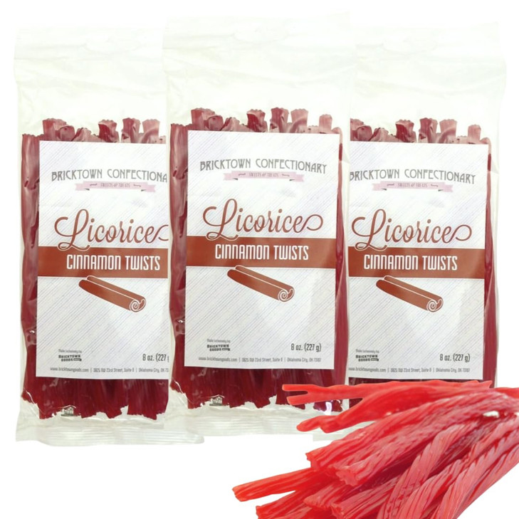Bricktown Goods Cinnamon Licorice Twists Pack Of 3 Old Fashioned 24 Oz