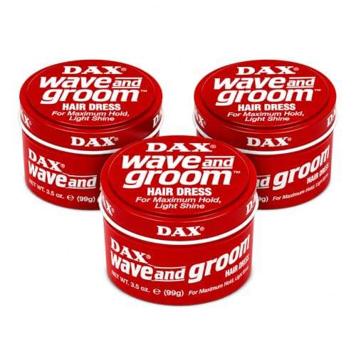 Dax Wave And Groom Hair Dress Superior Hold Pomade With Shine 3.5 Oz 3 Pack