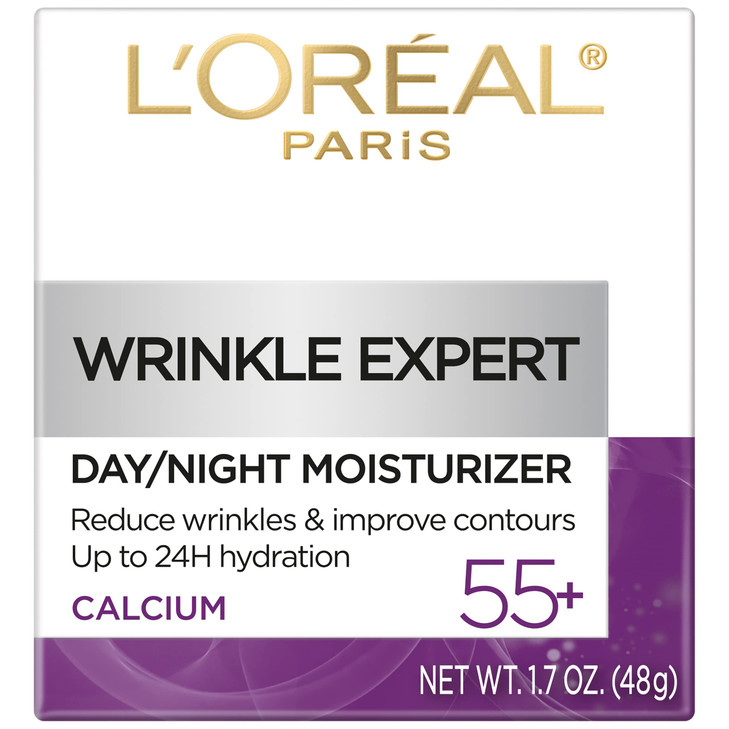 L Oreal Paris Wrinkle Expert 55 Plus Anti Aging Face Moisturizer With Calcium Non Greasy Suitable For Sensitive Skin 1.7 Fl. Oz