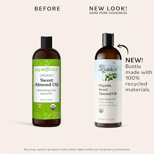 Sky Organics Organic Sweet Almond Oil 16 Fl Oz 100 Percent Pure And Lightweight