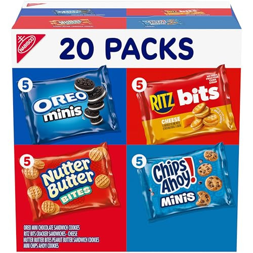 Nabisco Snacks Variety Pack 4 Flavors Cookies And Crackers 20 Snack Packs