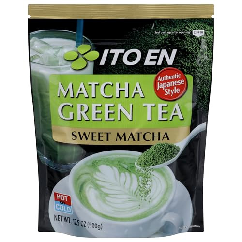 Ito En Matcha Green Tea Sweet Powder 17.5 Ounce Pack Of 1 Sweetened Green Tea Powder
