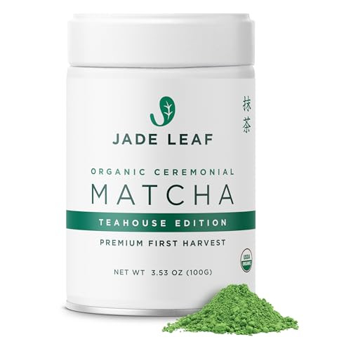 Jade Leaf Ceremonial Grade Matcha Powder First Harvest 100G 3.53Oz Tin