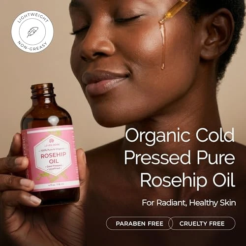 Leven Rose Organic Rosehip Seed Oil Cold Pressed Rose Hip Oil For Face 4Oz