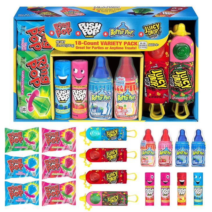 Halloween Candy Variety Pack 18 Ct Ring Pop Push Pop And More