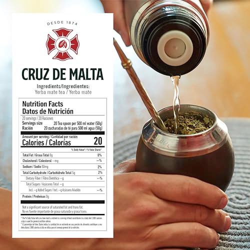 Cruz De Malta Yerba Mate Loose Leaf Tea 2.2Lb 1Kg Pack Of 4