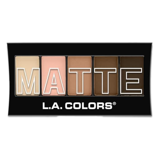 L.A. Colors 5 Color Matte Eyeshadow Tan Khaki Cem478