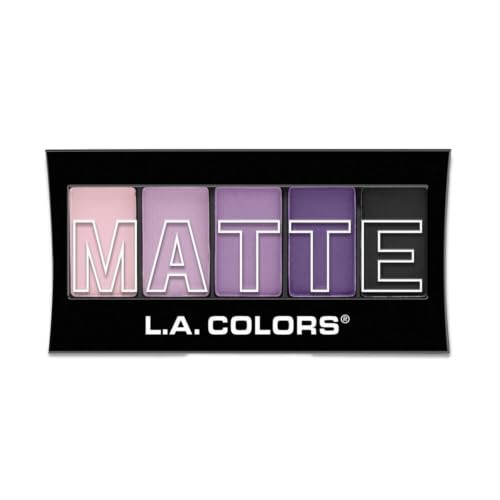L.A. Colors 5 Color Matte Eyeshadow Purple Cashmere Cem473