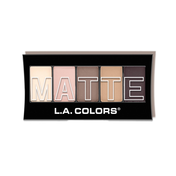 L.A. Colors 5 Color Matte Eyeshadow Palette Natural Linen Cem471