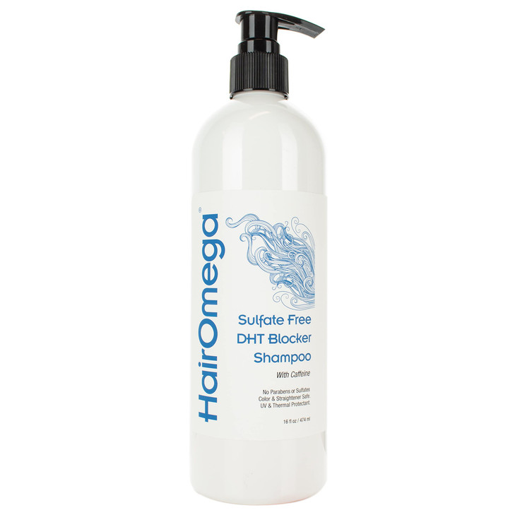 Drformulas Hairomega Dht Blocker Shampoo Sulfate Free Shampoo With Argan Oil Peppermint Oil Caffeine Biotin For Hair Growth 16 Oz