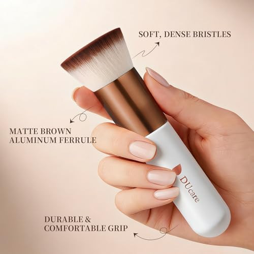Ducare Foundation Brush For Liquid Makeup Flat Top Kabuki Foundation Brushes Premium Makeup Brush For Liquid Cream Powder Buffing Blending