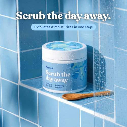 Asutra Dead Sea Salt Essential Oil Body Scrub Exfoliator 16 Ounce