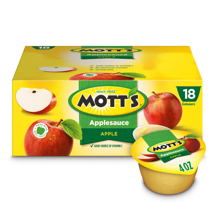 Mott S Applesauce 4 Oz Cups 18 Count