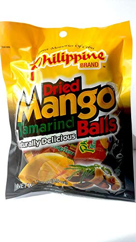 Philippine Brand Dried Mango Tamarind Balls 3.53 Ounces Pouches Pack Of 3