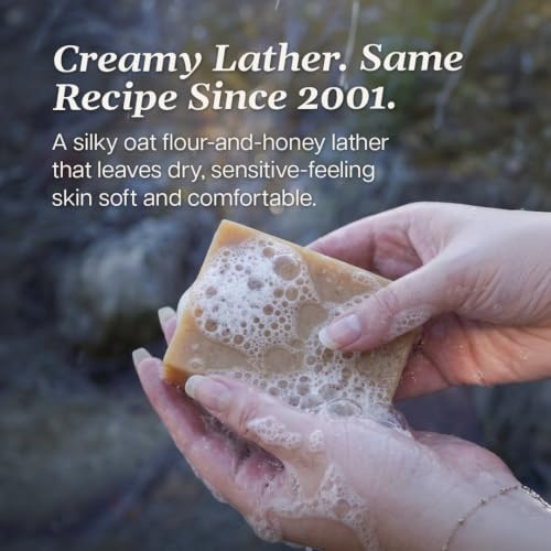 Chagrin Valley Soap And Salve Oatmeal Honey And Fresh Goat Milk Soap Bar For Dry Skin And Itchy Skin Relief Organic Cleansing Milk And Honey