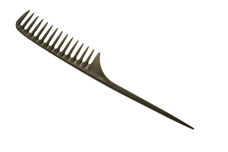 Carbon Wide Tooth Rake Comb With Tail Child Friendly Detangler Natural Curl And Beach Wave Comb Texture Styler In Shower And Static Free