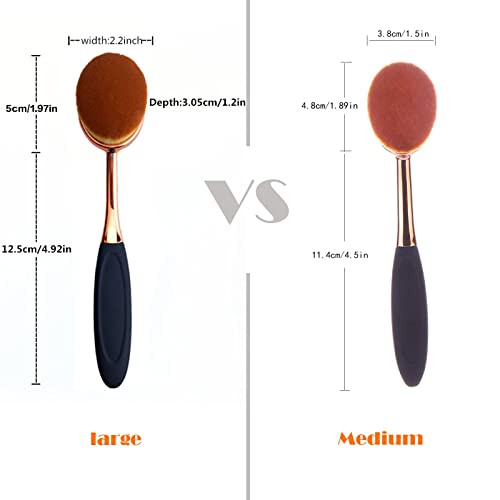 Yoseng Oval Foundation Brush Large Toothbrush Makeup Brushes Fast Flawless Application Liquid Cream Powder Foundation
