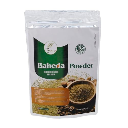 SVATV Baheda Powder | Bibhitaki | Terminalia Bellirica | Hair Growth | Skin & Hair Care | Detoxification & Rejuvenation - 227 Gram, Half Pound, 8 Oun